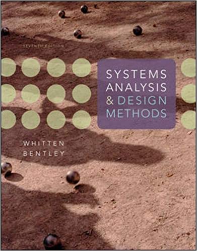 Systems Analysis & Design Methods 7th Edition